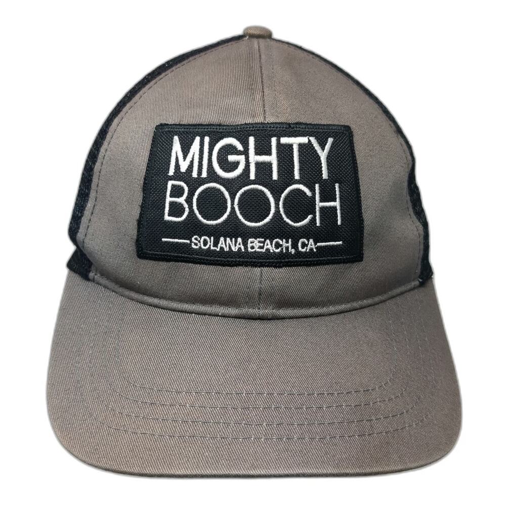 Econscious Trucker Hat Gray One Size Mighty Booch Solana Beach CA Mesh Snapback